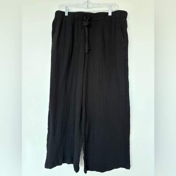 Eileen Fisher gauze wide leg pant sz Petite L - Picture 5 of 7